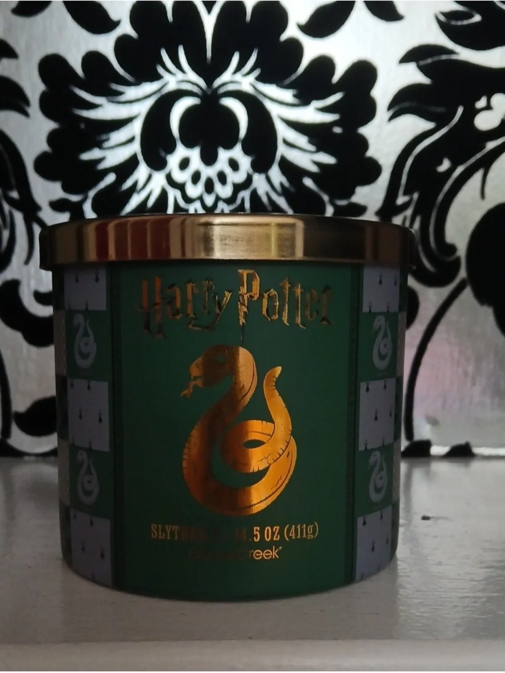 Harry Potter Slytherin Green 3 Wick Candle Goose Creek 14.5oz